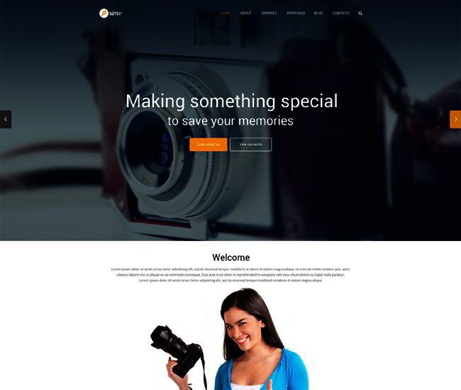 Photographer Portfolio Responsive WordPress Theme