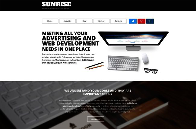 Sunrise WordPress Theme