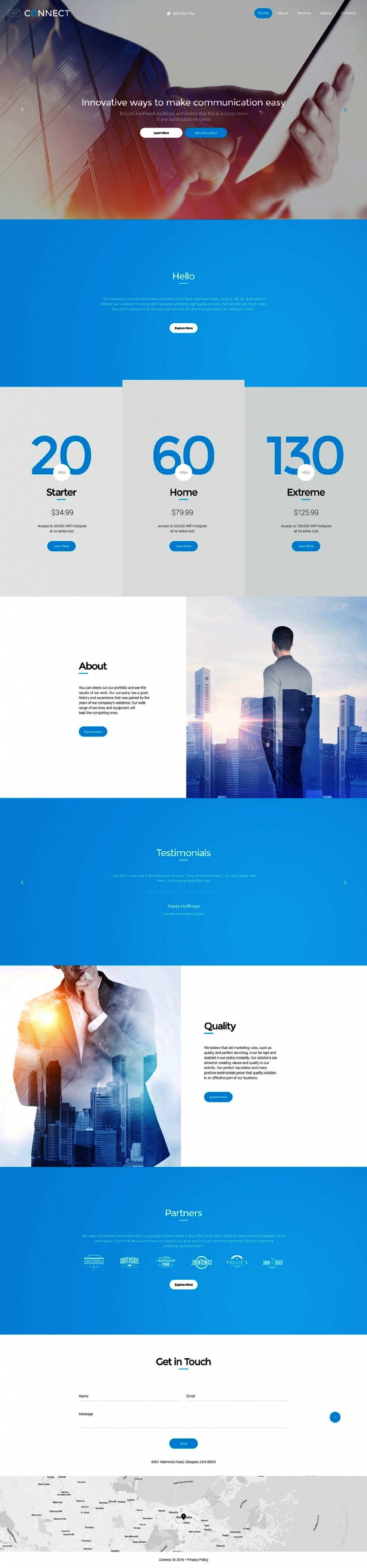 Communications Website Template