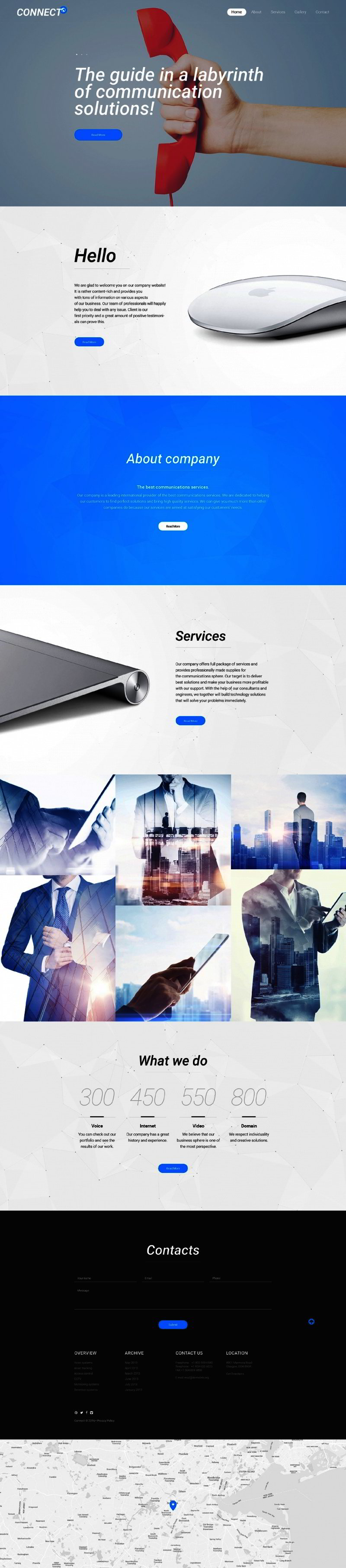 Communications Website Template