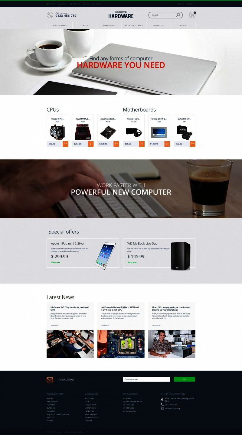 Computer Parts PrestaShop Theme