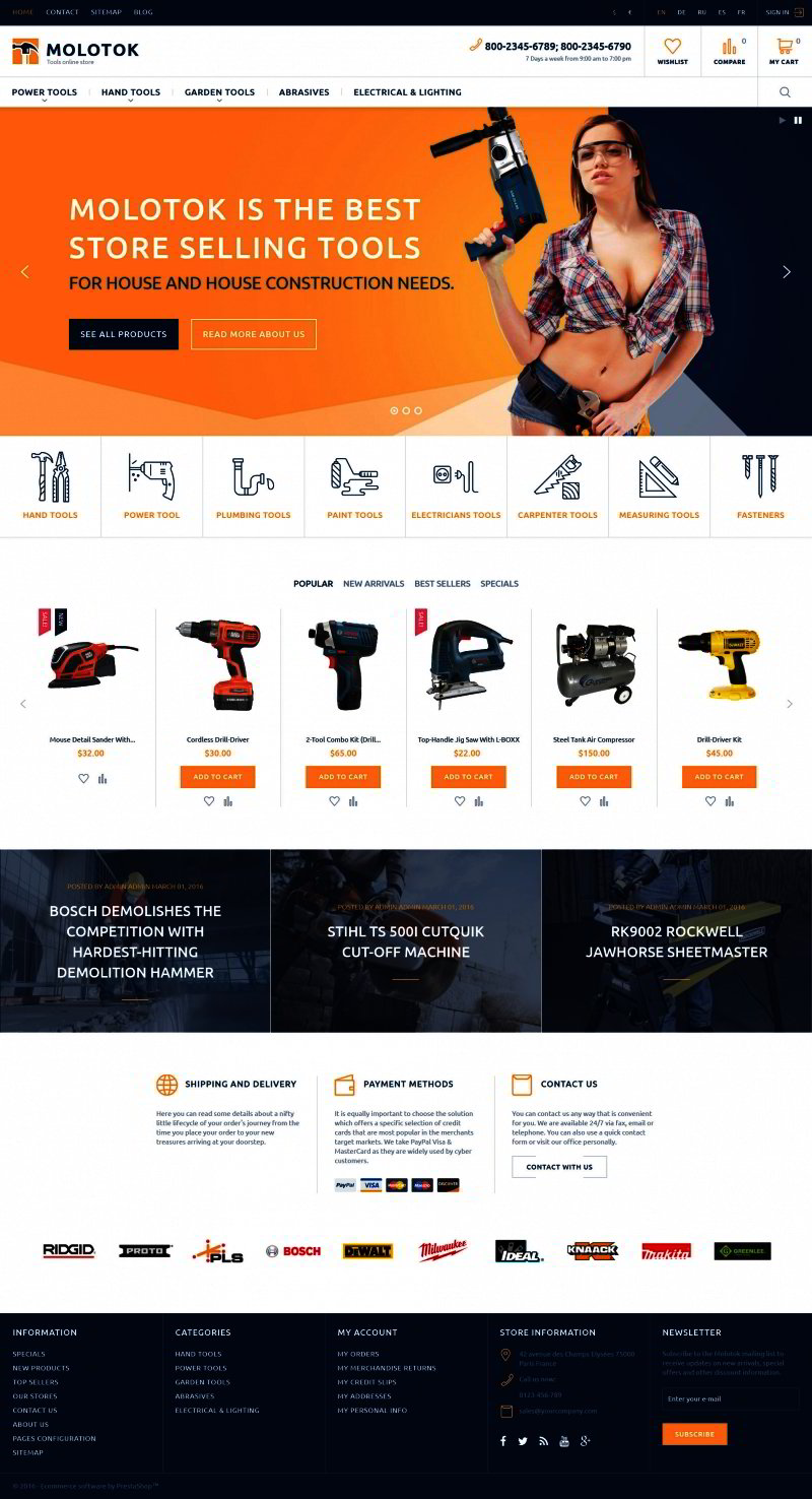 Instruments PrestaShop Theme