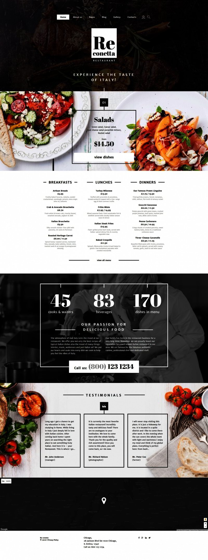 Cafe And Restaurant Joomla Theme