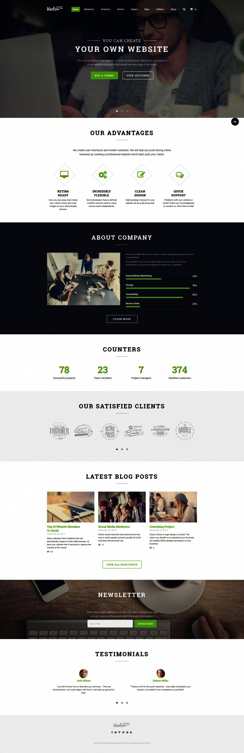 Manager Website Template