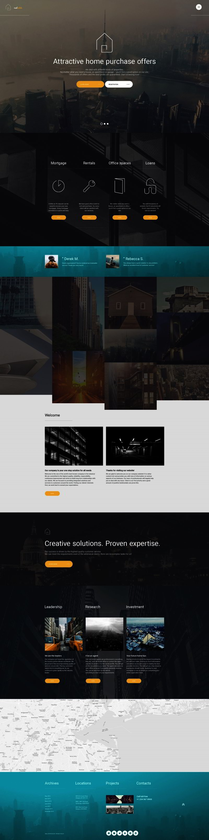 Real Estate Company Website Template