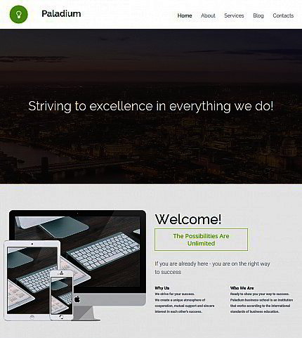 Build a Website for Business Company | Responsive Moto CMS 3 Template