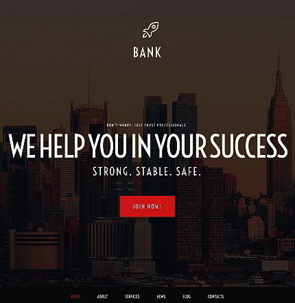 Bank Website Builder | Responsive Moto CMS 3 Template