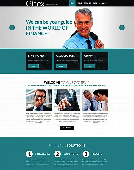 Financial Advisor Responsive Moto CMS 3 Template