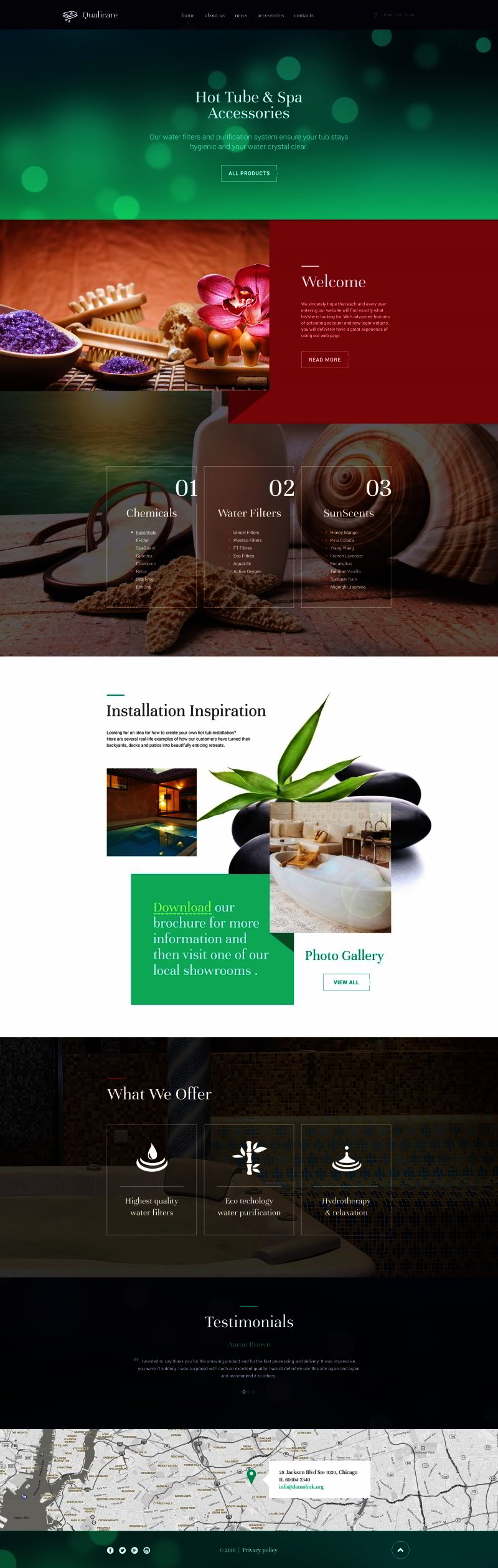 Spa Accessories Website Template