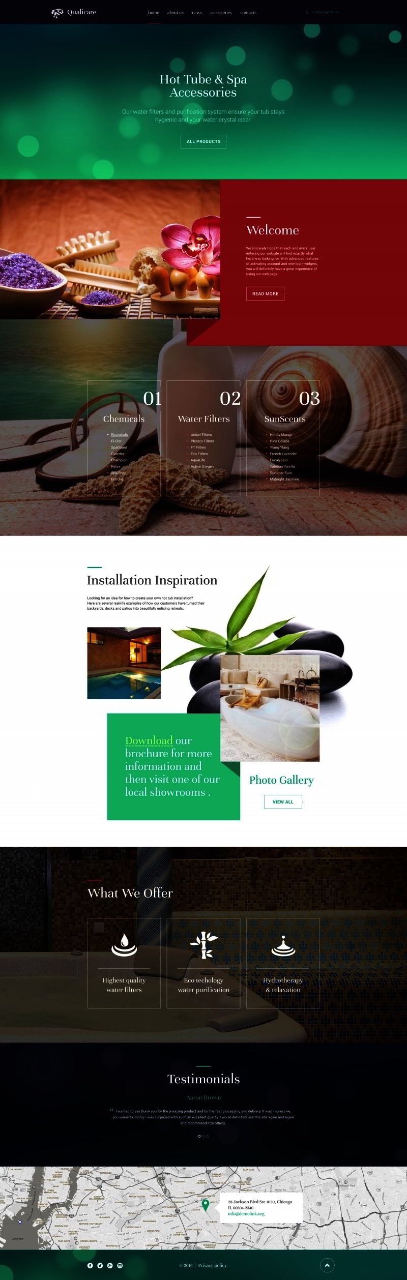 Spa Accessories Website Template