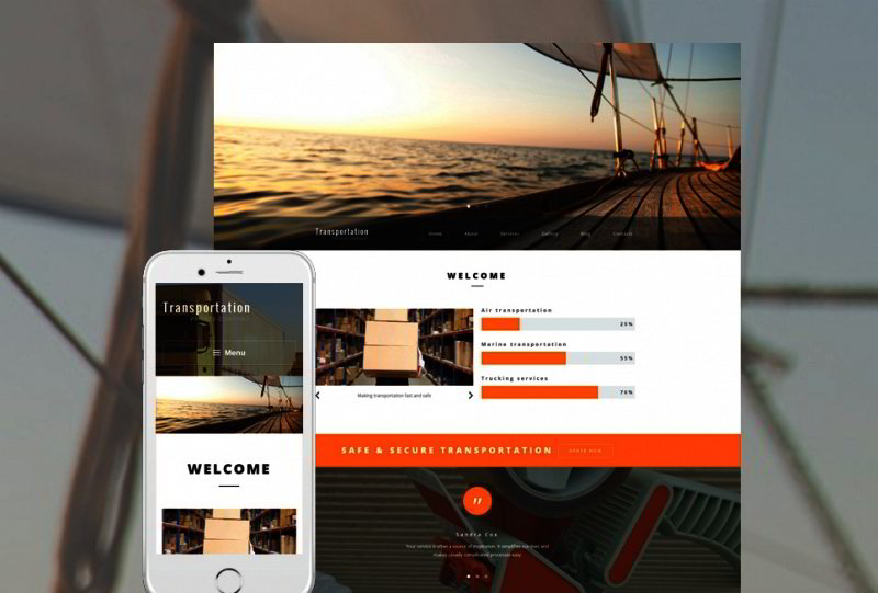 Transportation WordPress Template