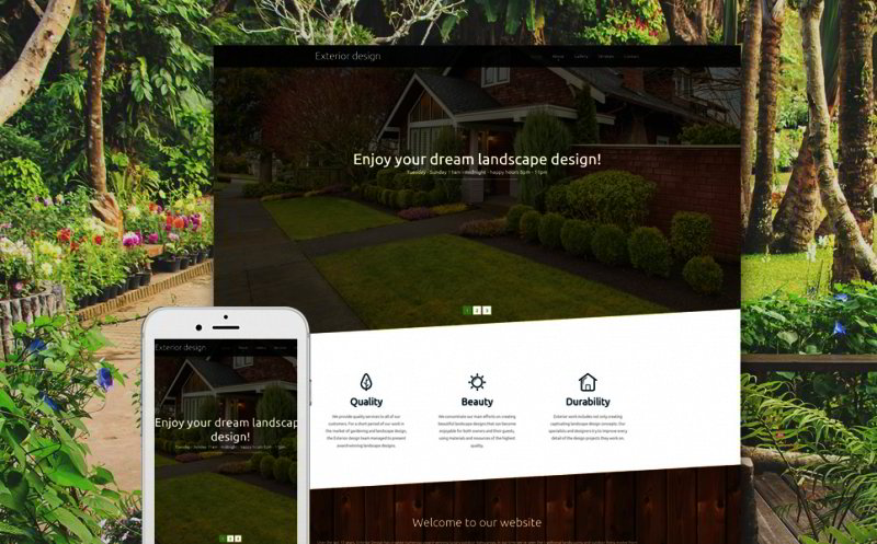 Exterior Design Responsive Website Template