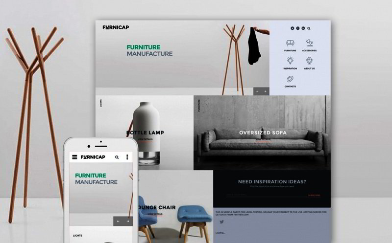 modern furniture web template