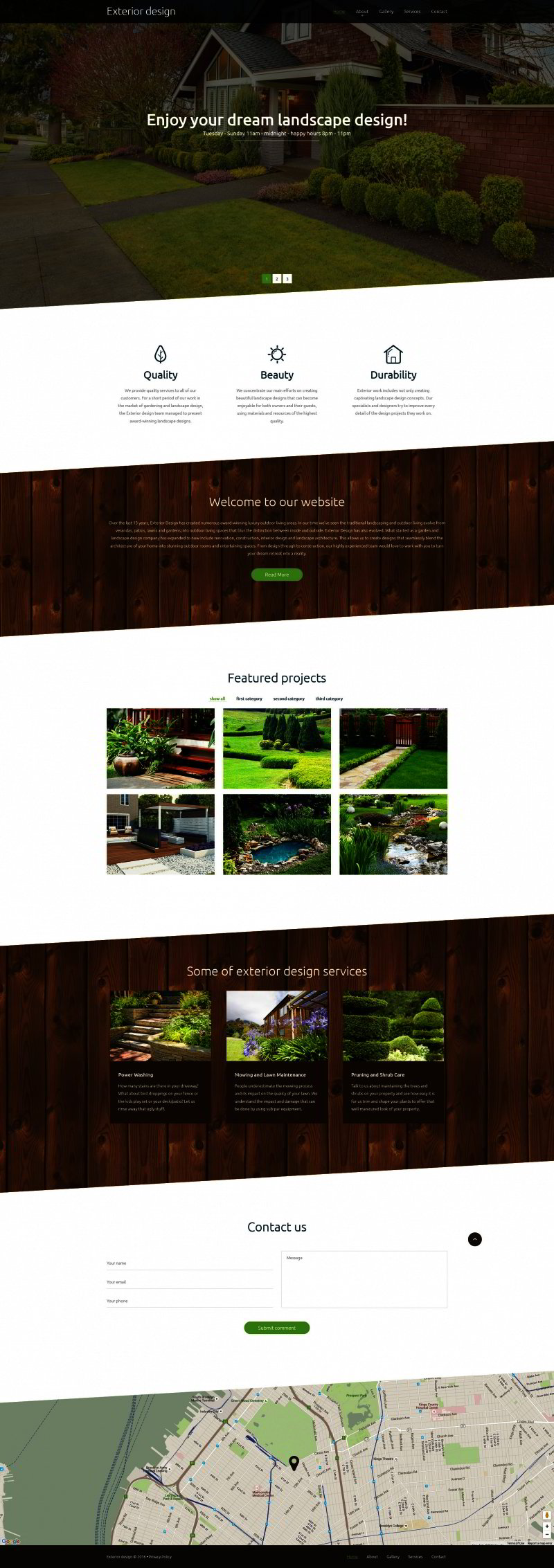 Exterior Design Responsive Website Template