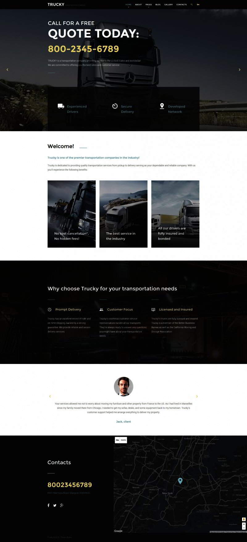 Transportation Company Joomla Theme