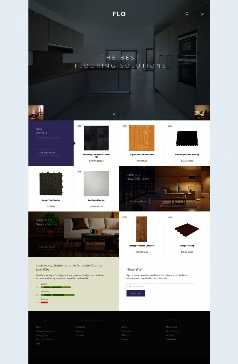 Flooring Materials OpenCart Template