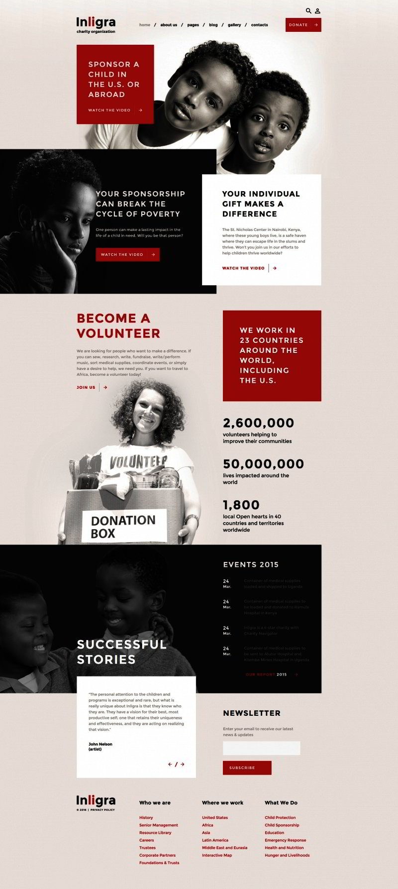 Charity Events Joomla Theme