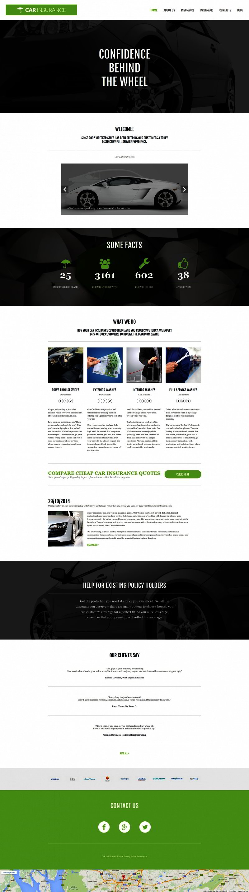 Car Insurance Responsive Moto CMS 3 Template