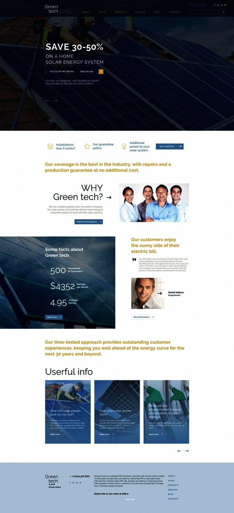 Solar Energy Bootstrap Template