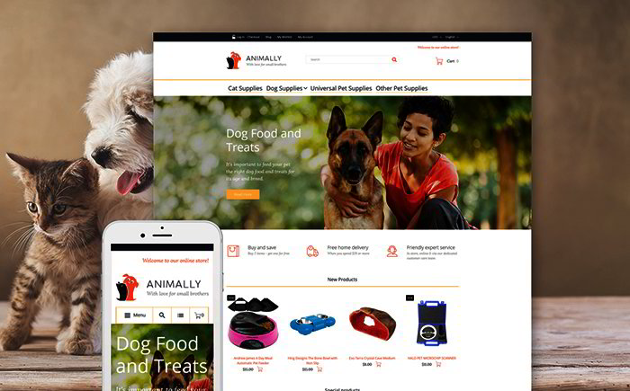         Animal store Magento theme    