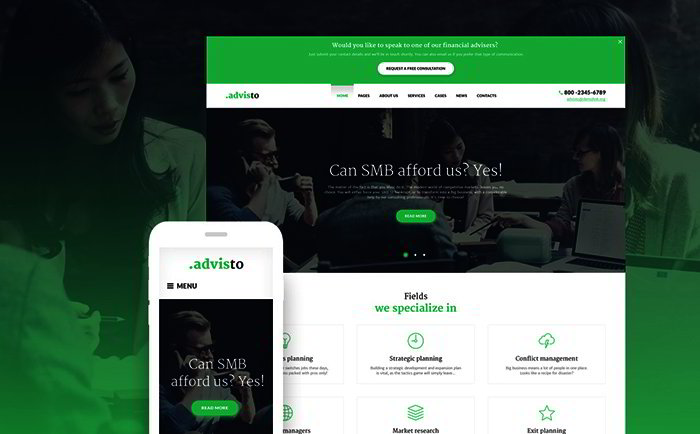         Financial Advisor WordPress Theme    