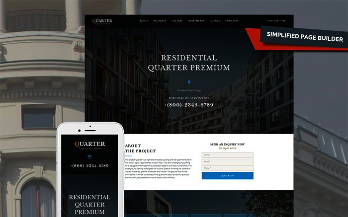         Real Estate Responsive Moto CMS 3 Template