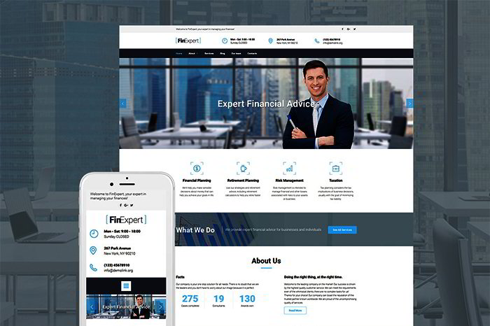         Financial Advisor Responsive Moto CMS 3 Template