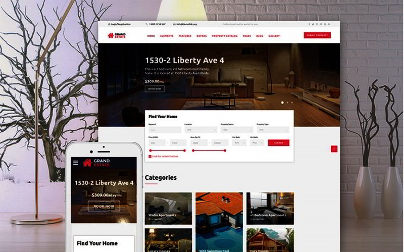 Real Estate Agency Responsive Website Template