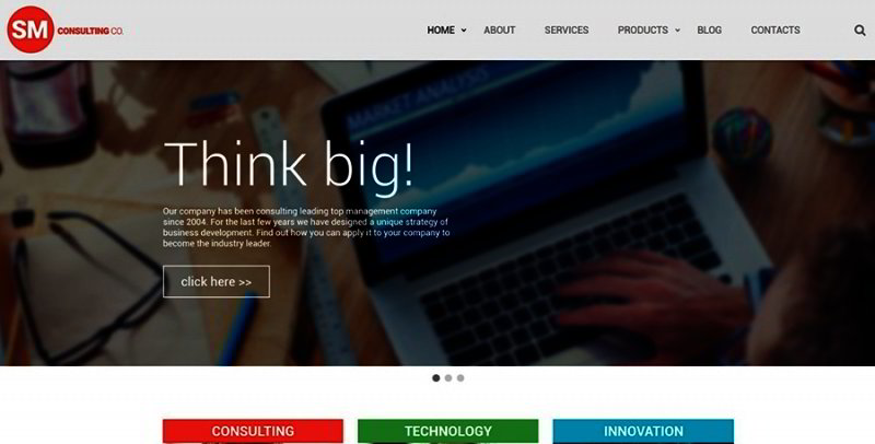 sm consulting website template