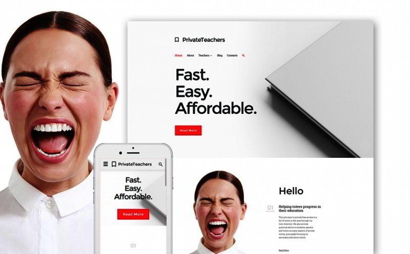 Private Teacher Responsive Website Template