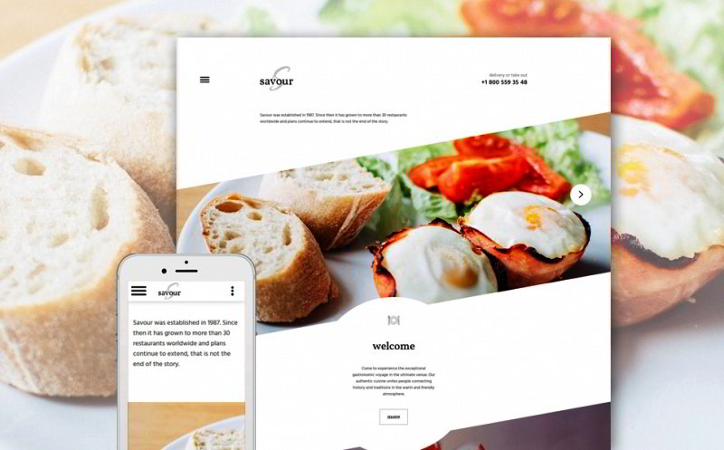 Cafe and Restaurant Responsive Website Template