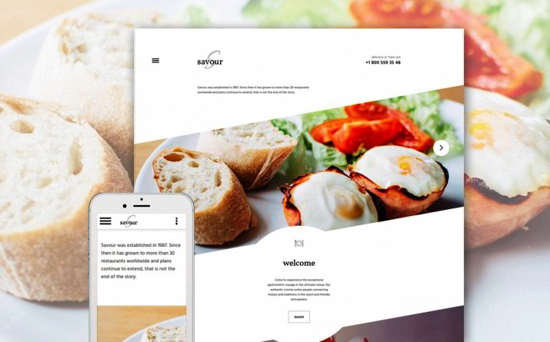 Cafe and Restaurant Responsive Website Template