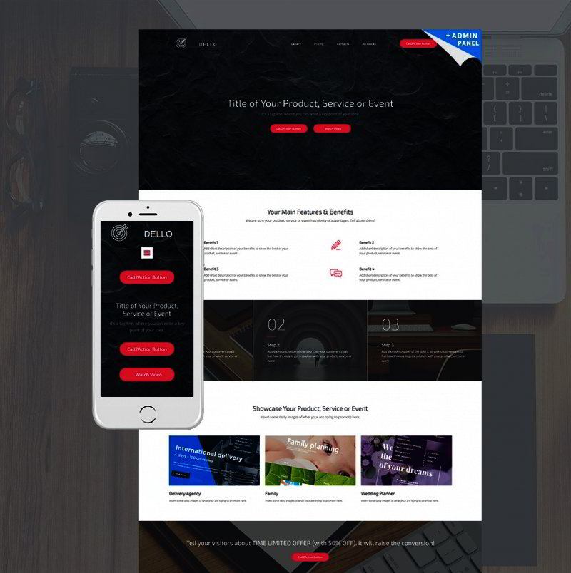 Business Responsive Landing Page Template