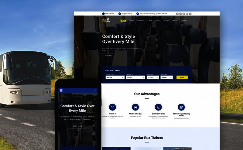 Transportation Responsive Website Template
