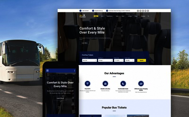 Transportation Responsive Website Template