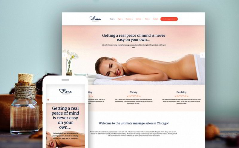 Massage Salon Responsive Website Template