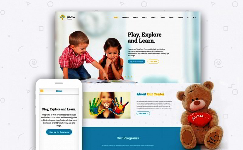 Children Education Website Template    