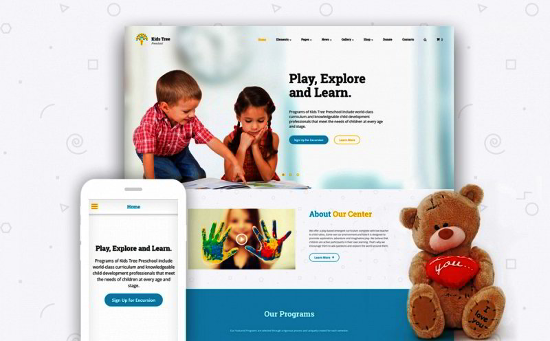 Children Education Website Template    