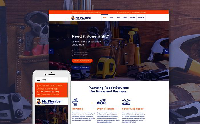  Plumber Services Joomla Template 