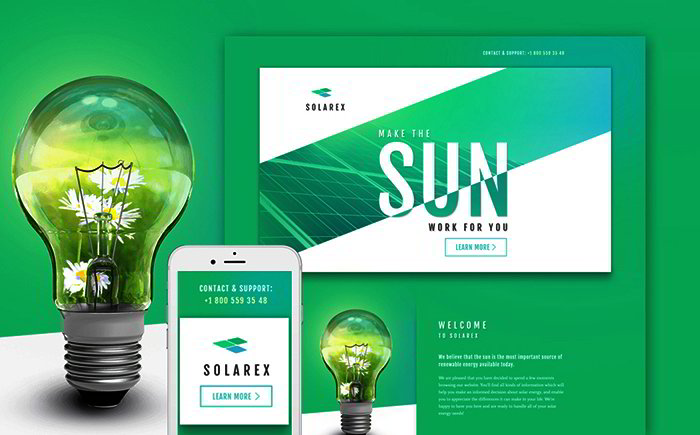  Solar Energy Responsive Landing Page Template