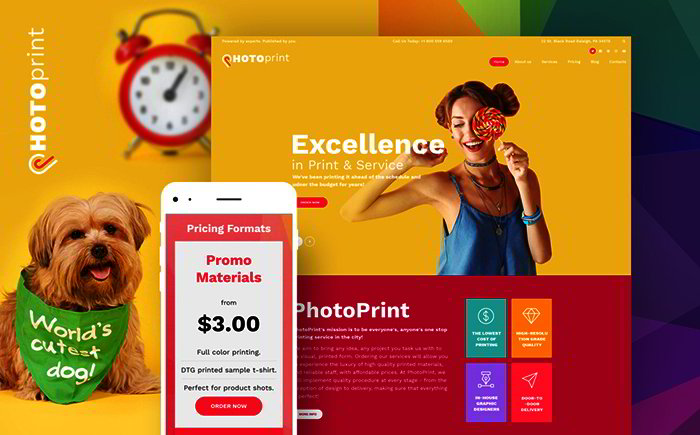  print shop responsive WordPress theme 