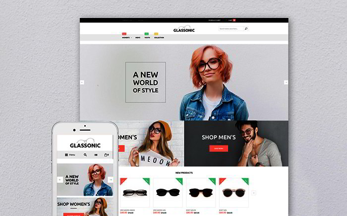  Designer Glasses Magento Theme 