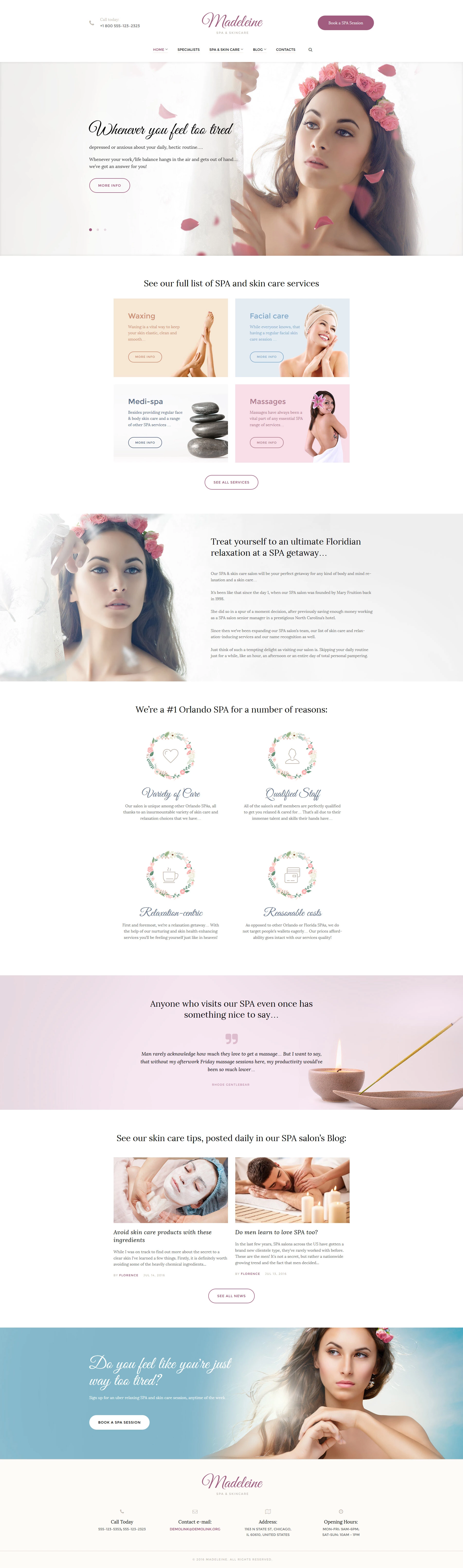 Spa WordPress Theme