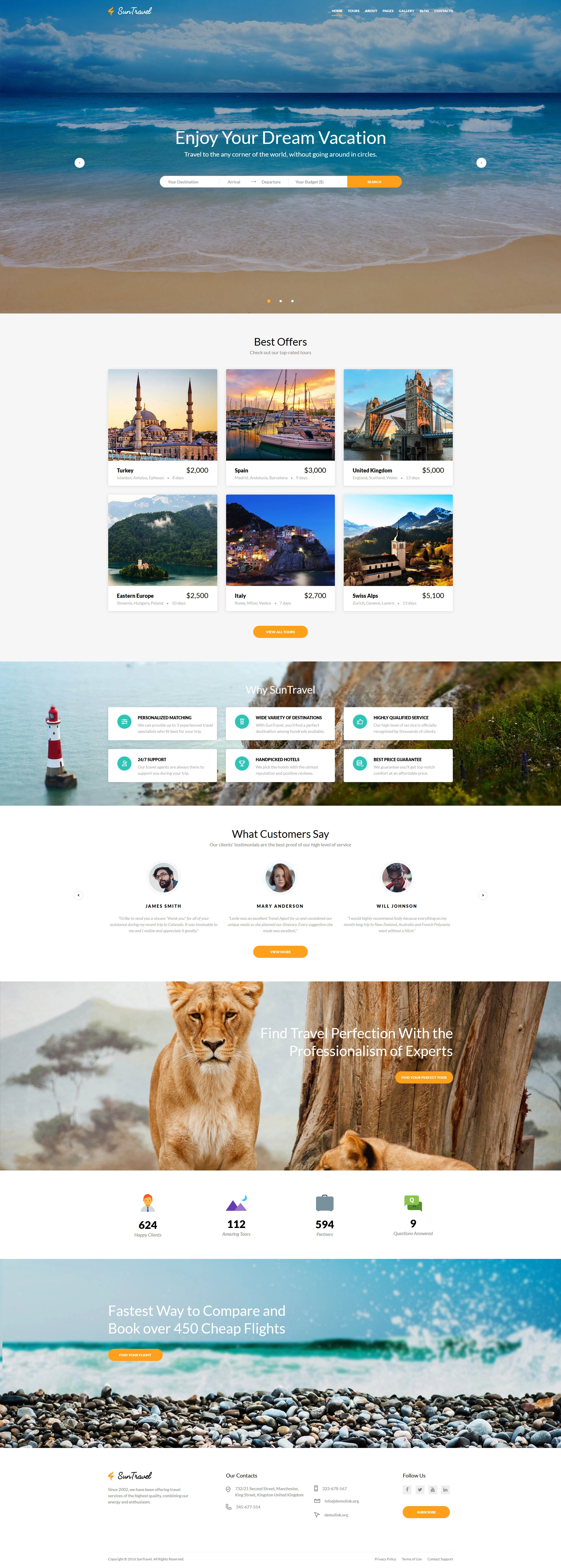 Travel Agency Website Template