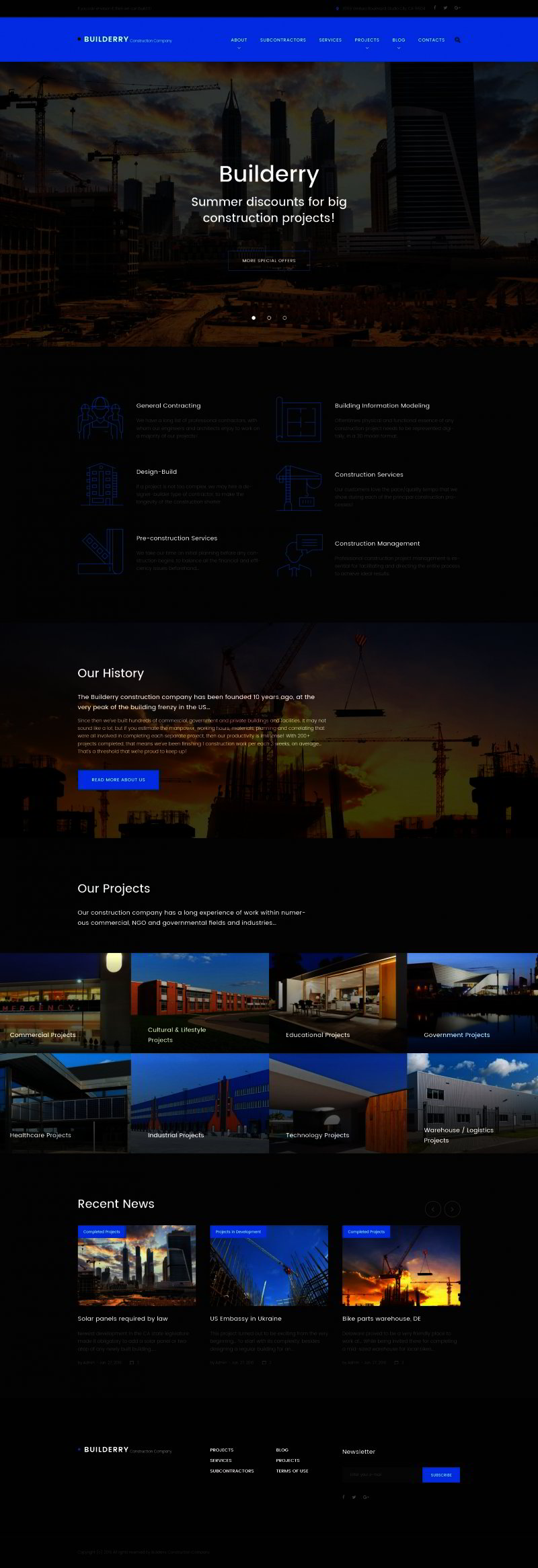 Construction Company WordPress Theme
