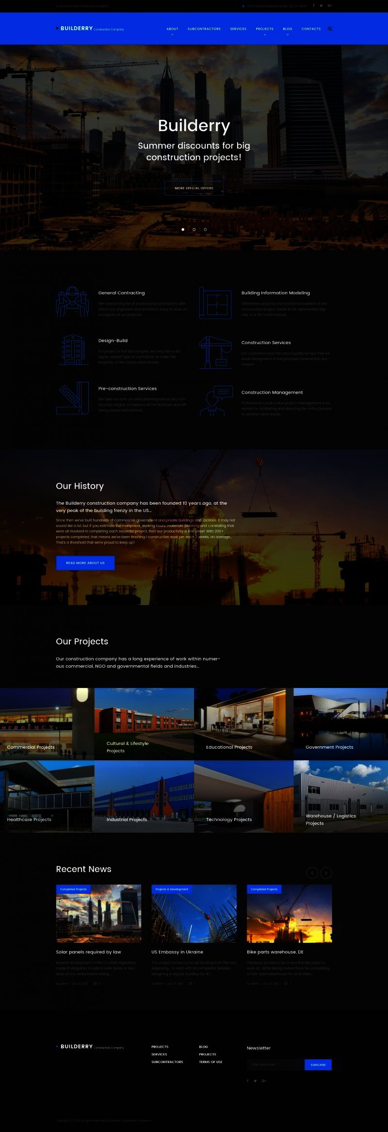 Construction Company WordPress Theme