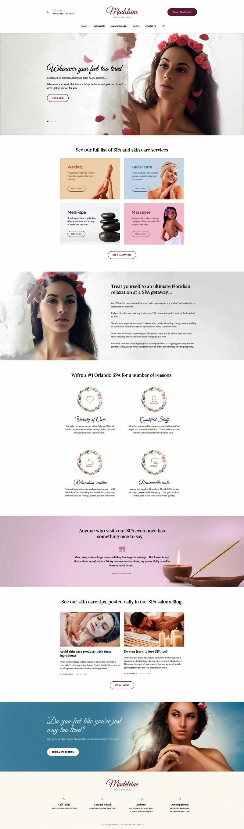 Skincare WordPress Theme