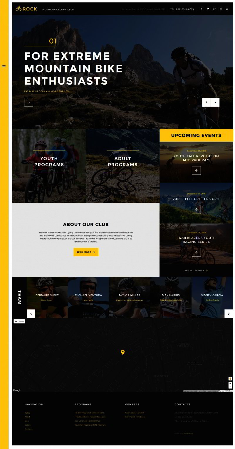 Rock - Mountain Cycling Club Responsive Website Template