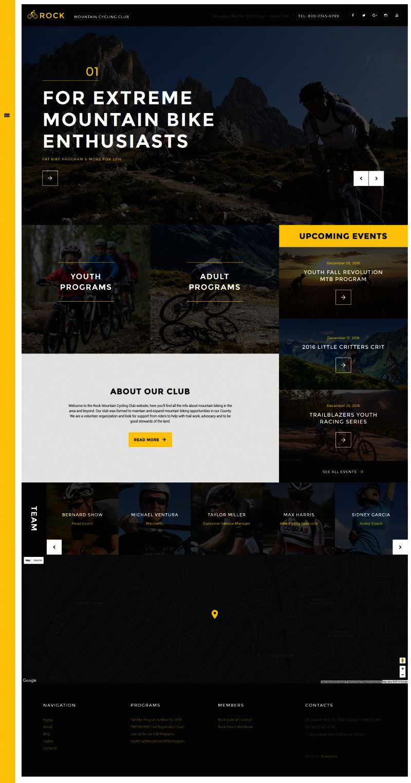 Rock - Mountain Cycling Club Responsive Website Template