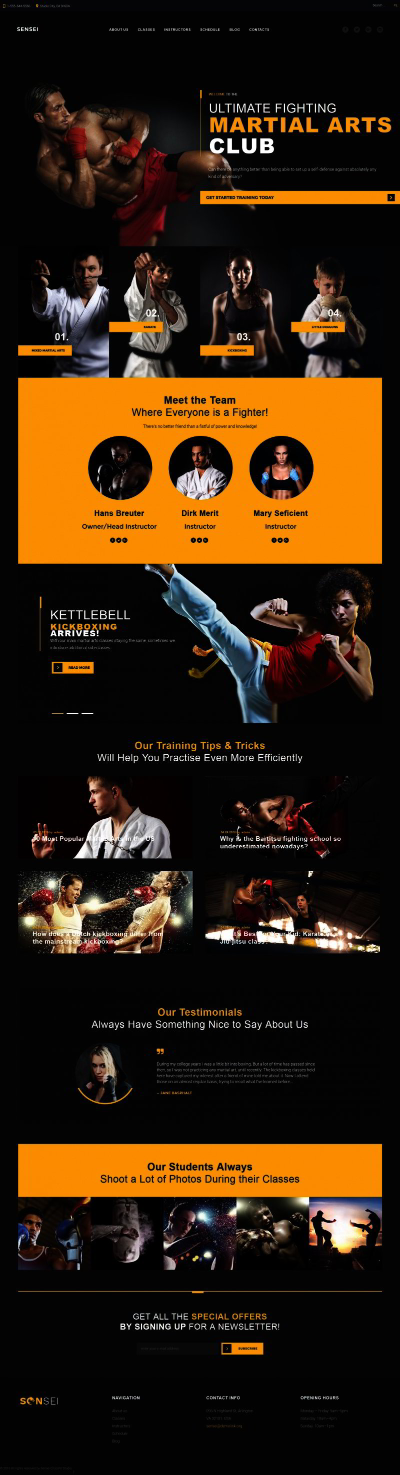 Sensei - Martial Arts WordPress Theme